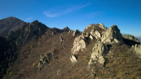Beautiful aerial view of high cliffs. Stock Footage 263333272