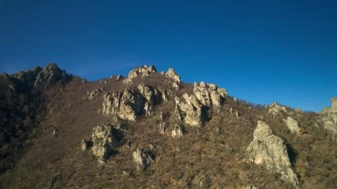 Beautiful aerial view of high cliffs. Stock Footage 263335663