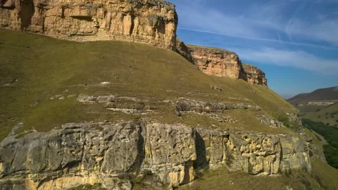 Beautiful aerial view of high cliffs. Stock Footage 263371954