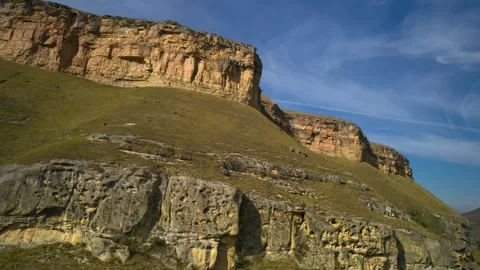 Beautiful aerial view of high cliffs. Stock Footage 263371972