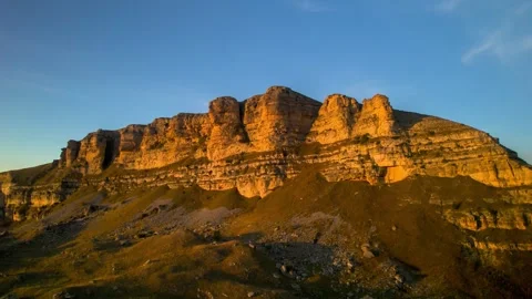 Beautiful aerial view of high cliffs. Stock Footage 263372030