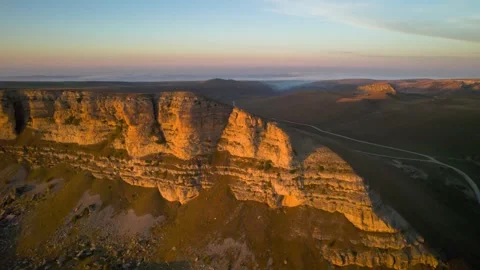 Beautiful aerial view of high cliffs. Stock Footage 263372074