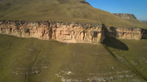 Beautiful aerial view of high cliffs. Stock Footage 263374946