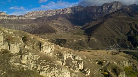 Beautiful aerial view of high cliffs. Stock Footage 263447463