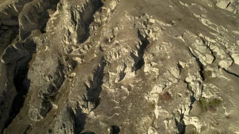 Beautiful aerial view of high cliffs. Stock Footage 263447559