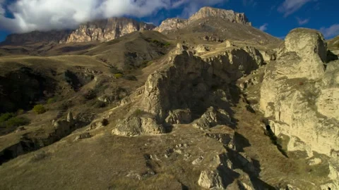 Beautiful aerial view of high cliffs. Stock Footage 263449057