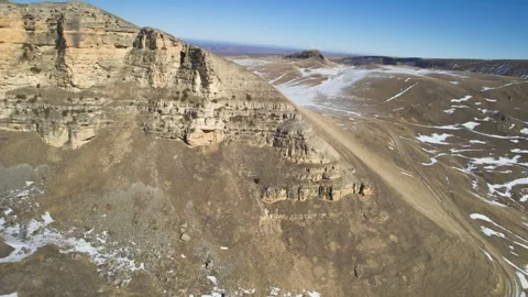 Beautiful aerial view of high cliffs. Stock Footage 274100463