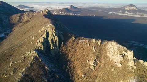 Beautiful aerial view of high cliffs. Stock Footage 284112254