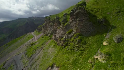 Beautiful aerial view of high cliffs. Stock Footage 284121674