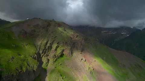Beautiful aerial view of high cliffs. Stock Footage 284122058