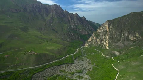 Beautiful aerial view of high cliffs. Stock Footage 284128718