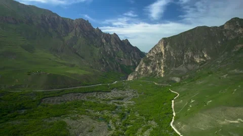 Beautiful aerial view of high cliffs. Stock Footage 284128736