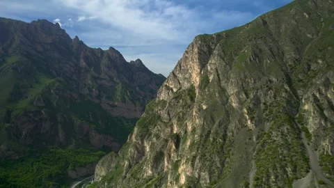 Beautiful aerial view of high cliffs. Stock Footage 284129325