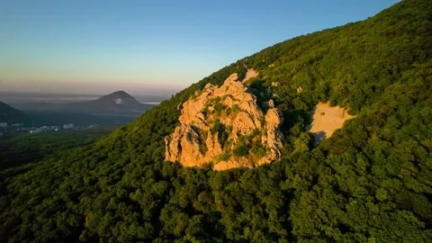 Beautiful aerial view of high cliffs. Stock Footage 284132482