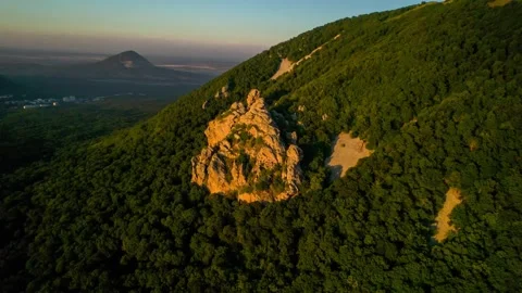 Beautiful aerial view of high cliffs. Stock Footage 284132495