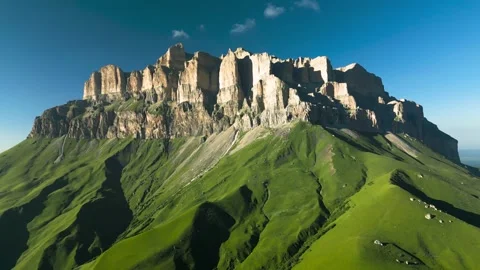 Beautiful aerial view of high cliffs. Stock Footage 284136854