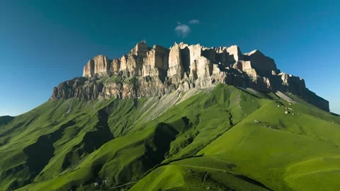 Beautiful aerial view of high cliffs. Stock Footage 284137089