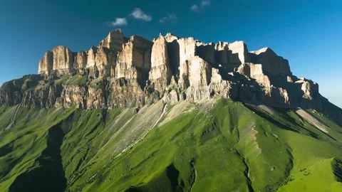 Beautiful aerial view of high cliffs. Stock Footage 284137095