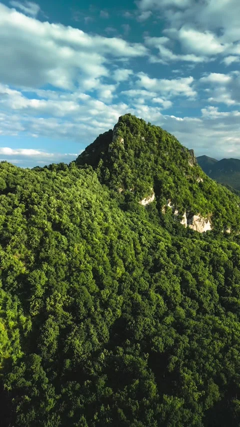Beautiful aerial view of high cliffs. Stock Footage 284137356