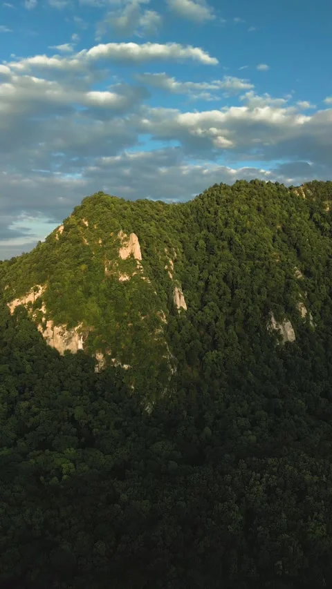 Beautiful aerial view of high cliffs. Stock Footage 284137604
