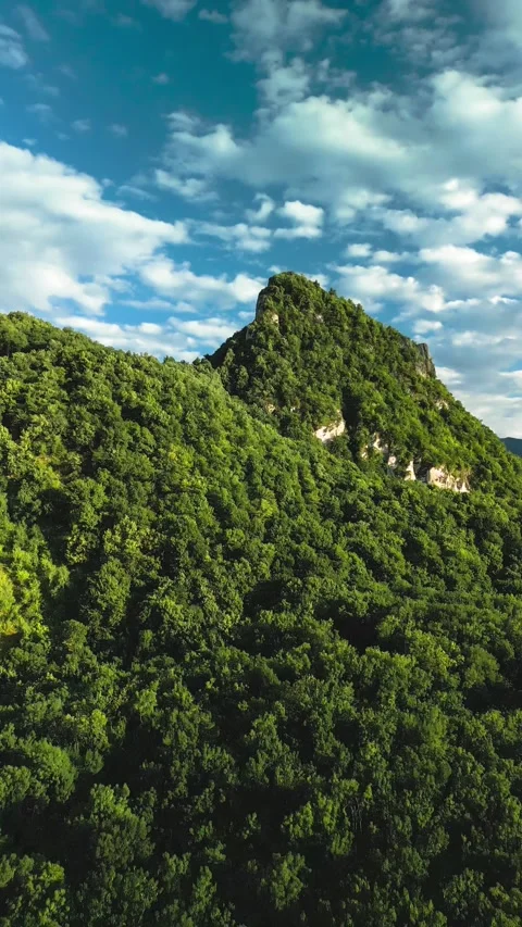 Beautiful aerial view of high cliffs. Stock Footage 284137699