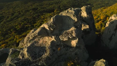 Beautiful aerial view of high cliffs Video stock 291948406