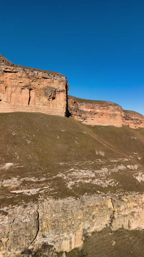 A beautiful aerial view of high cliffs. Stock Footage 325304938