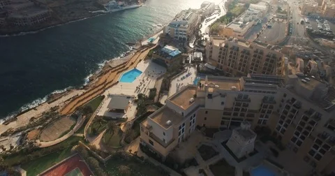 Beautiful aerial view of Malta Stock Footage 70930656