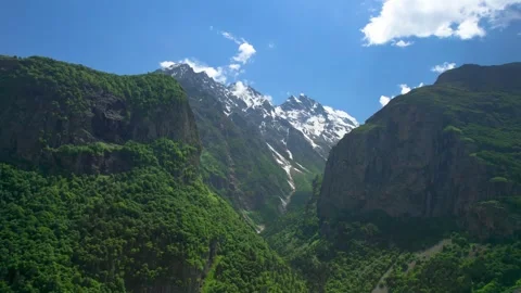 Beautiful aerial view of the mountain gorge. Stock Footage 251069406