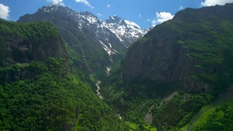 Beautiful aerial view of the mountain gorge. Stock Footage 251069576