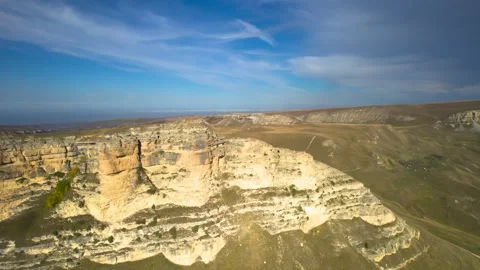 Beautiful aerial view of a mountain range with picturesque rocks. Stock Footage 263367353