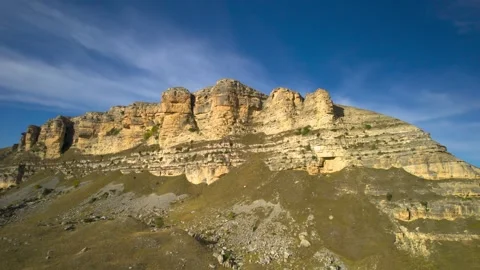 Beautiful aerial view of a mountain range with picturesque rocks. Stock Footage 263367361