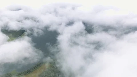 Beautiful aerial view of moving clouds over beautiful landscape Stock-Footage 80373560