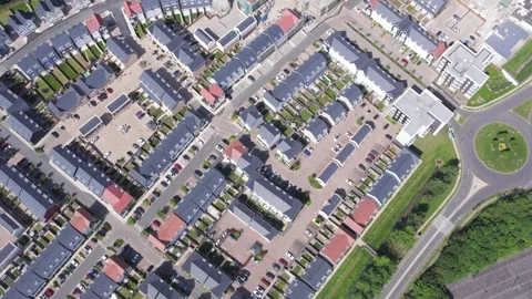 Beautiful aerial view of the new developing area, Green Park in Reading, UK Stock-Footage 242450082