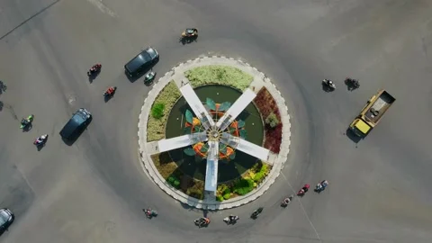 Beautiful aerial view, Ring road Timelapse. Stock Footage 200956572