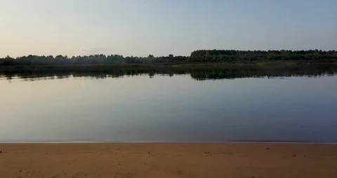 Beautiful aerial view of the river Stock Footage 98149811