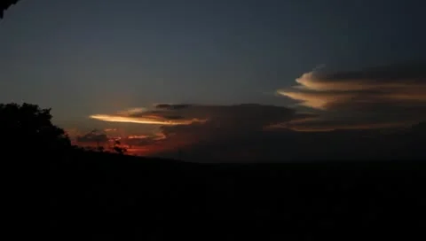 Beautiful African Sunset, Lower Third  (HD) Stock Footage 10573605