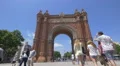 Beautiful afternoon at the Arc de Triomf in Barcelona 4k or 4k+ Resolution