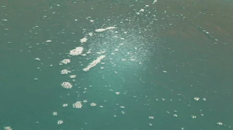 Beautiful air bubbles in water Stock Footage 49929057