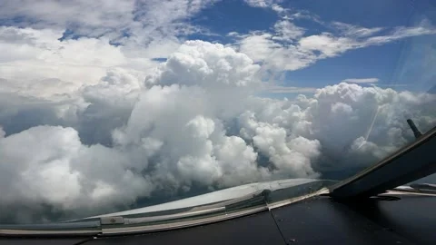 Beautiful airplane window view Stock Footage 229778622