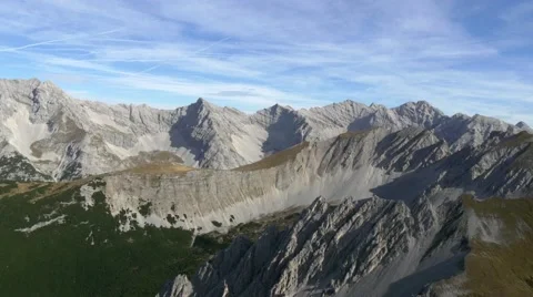 Beautiful alpine mountain range scenery in 4K Stock Footage 43813197