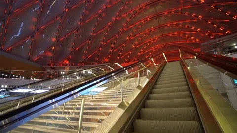 The beautiful Anaheim Regional Intermodal Transit Center Stock Footage