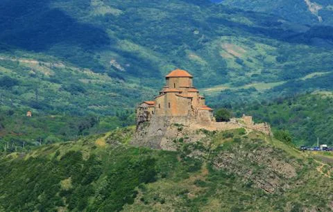 Beautiful, ancient monastery of Jvari. Mtskheta. Stock Photos