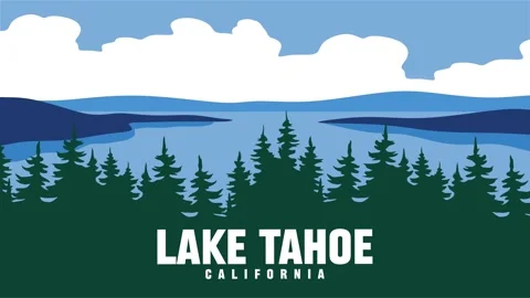 Beautiful and charming views at lake tahoe california Stock Footage 330833280