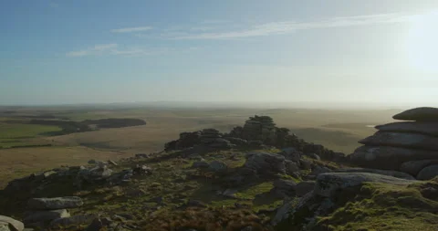 The beautiful and dramatic Bodmin moor in Cornwall Stock Footage 240937700