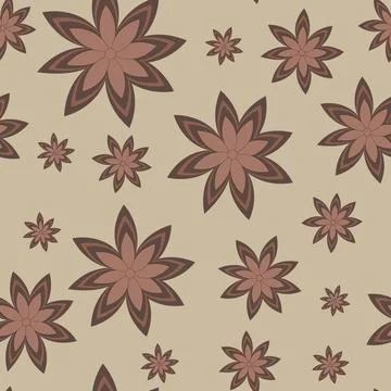 Beautiful and elegant pattern with star anise Illustrazione stock