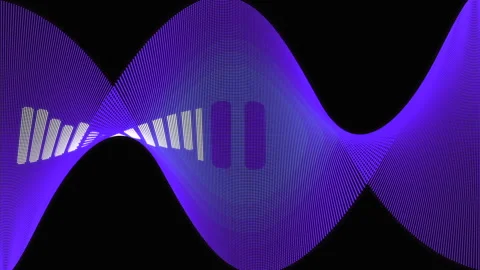 Beautiful and Elegant Purple Wave Patterns Enhanced with Digital Design Elements Stock Footage 306754382