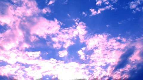 Beautiful and Heavenly Clouds in the Sky Stock Footage