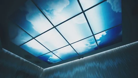 Beautiful and interestingly executed ceiling of the massage room Stock Footage 76996210