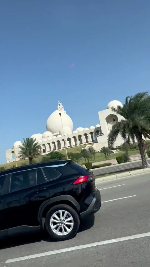 Beautiful and modern mosque Stock Footage 308093628